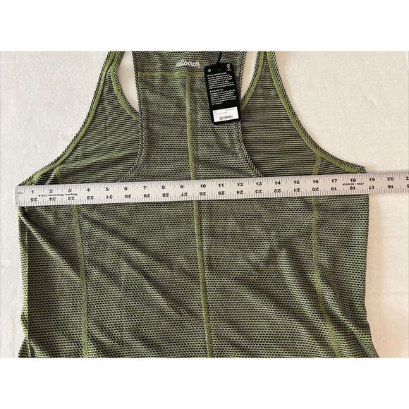 Allbirds Natural Run Tank Women Sz L Black Green Pullover Wool Blend Sheer - Picture 5 of 6